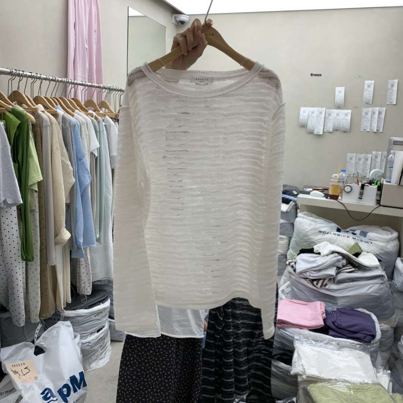 BREEZE東大門實拍韓國女裝新品26夏季熱賣26春夏推薦長袖T恤BREEZE長袖T恤