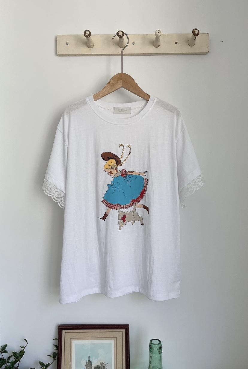 MINIQUEENS東大門實拍韓國女裝新品時尚休閑26夏季T恤蕾絲MINIQUEENST恤