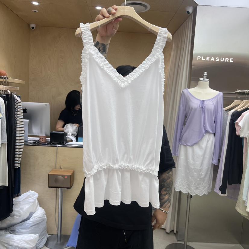 PLEASURE韓國直郵女裝新款人氣休閑26夏季26春夏吊帶背心PLEASURE吊帶/背心