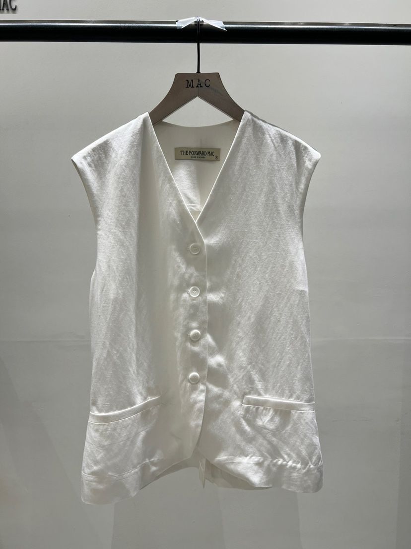 MAC韓國直郵實拍女士新款推薦26夏季時尚人氣職業馬甲亞麻THE FORWARD MAC馬甲