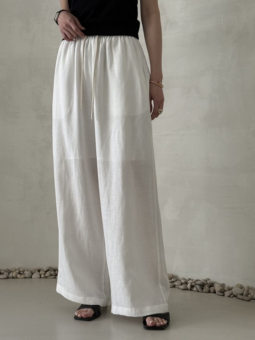 DEMAR韓國東大門直郵女裝新品人氣時尚26春夏職業休閑褲亞麻DEMAR休閑褲