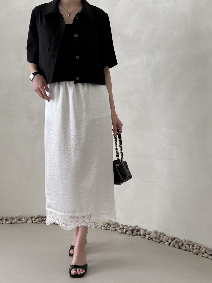 DEMAR韓國東大門代購女裝新品26夏季職業人氣半身裙中短裙緞DEMAR半身裙/中短裙