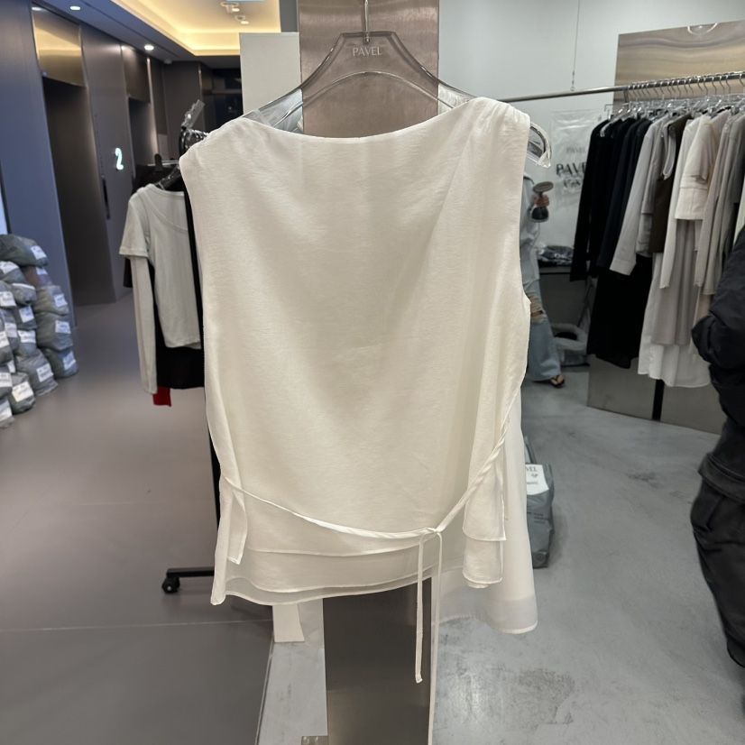 PAVEL韓國代購女士新款休閑推薦職業人氣26夏季吊帶背心含腰繩PAVEL吊帶/背心