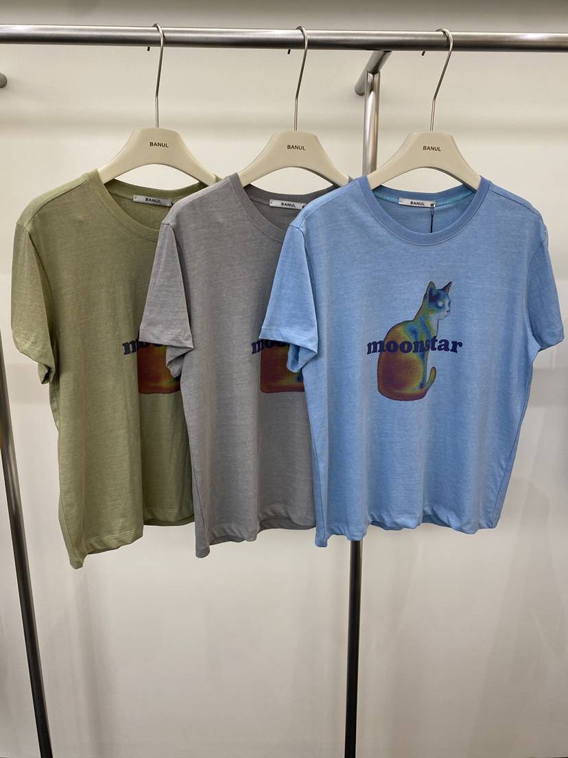 BANUL韓國直郵女裝新款26夏季推薦26春夏職業時尚T恤印花BANULT恤