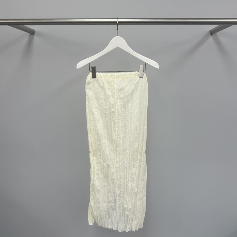 WATER/RIVER韓國直郵實拍女裝新款26夏季休閑長裙修身褶皺WATER/RIVER長裙