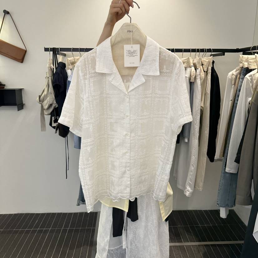 FIND-P韓國直郵實拍女裝新品推薦休閑時尚襯衫蕾絲衫蕾絲FIND-P襯衫/蕾絲衫
