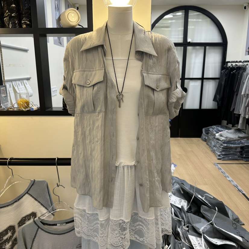 ARR韓國直郵女裝新款休閑熱賣26春夏人氣職業26夏季襯衫蕾絲衫ARR襯衫/蕾絲衫