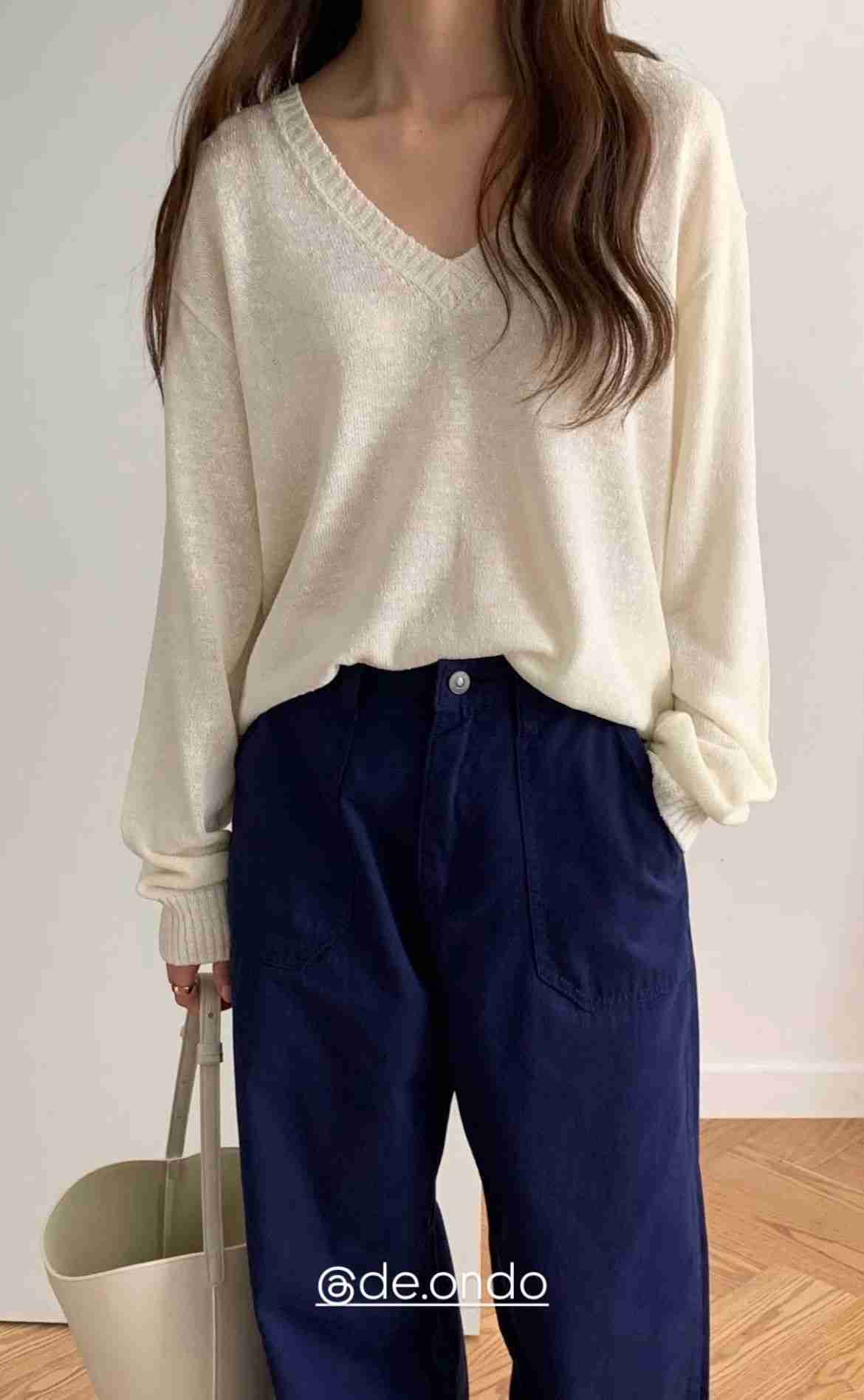 DE ONDO東大門實拍女裝新品職業熱賣休閑真品推薦針織衫DE ONDO針織衫