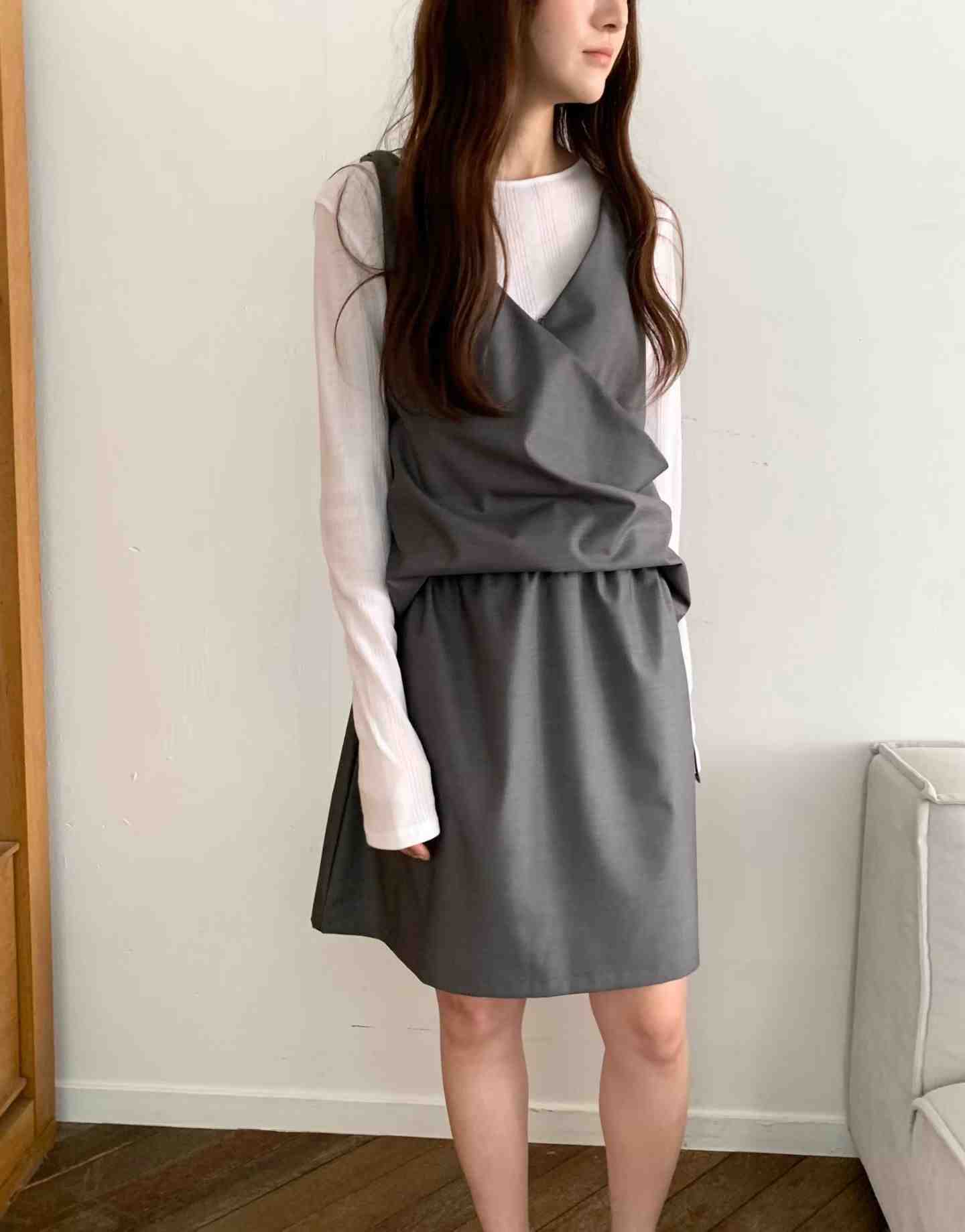 DE ONDO韓國代購女裝新款推薦人氣職業26春夏休閑時尚短裙DE ONDO短裙