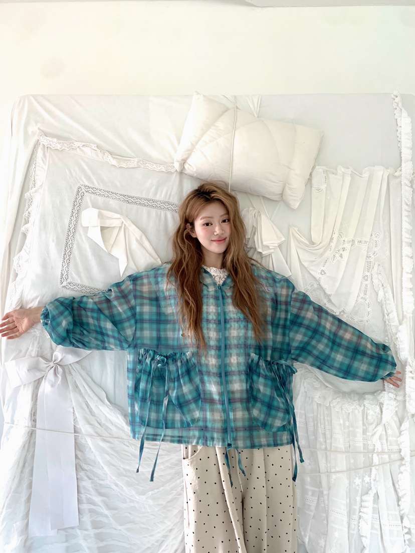 MAISONDEGLORY東大門實拍韓國女裝新款職業休閑人氣夾克格紋MAISON DE GLORY夾克