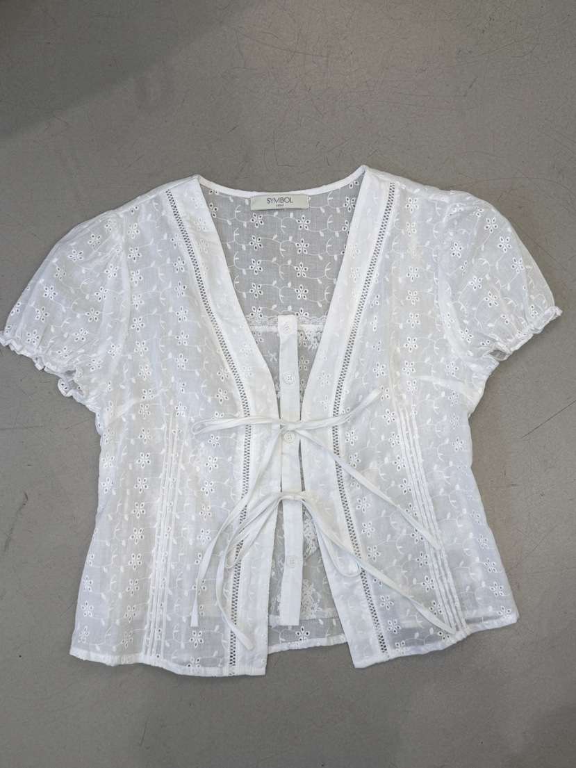 SYMBOL韓國直郵女裝新款推薦熱賣26春夏26夏季襯衫蕾絲衫SYMBOL襯衫/蕾絲衫