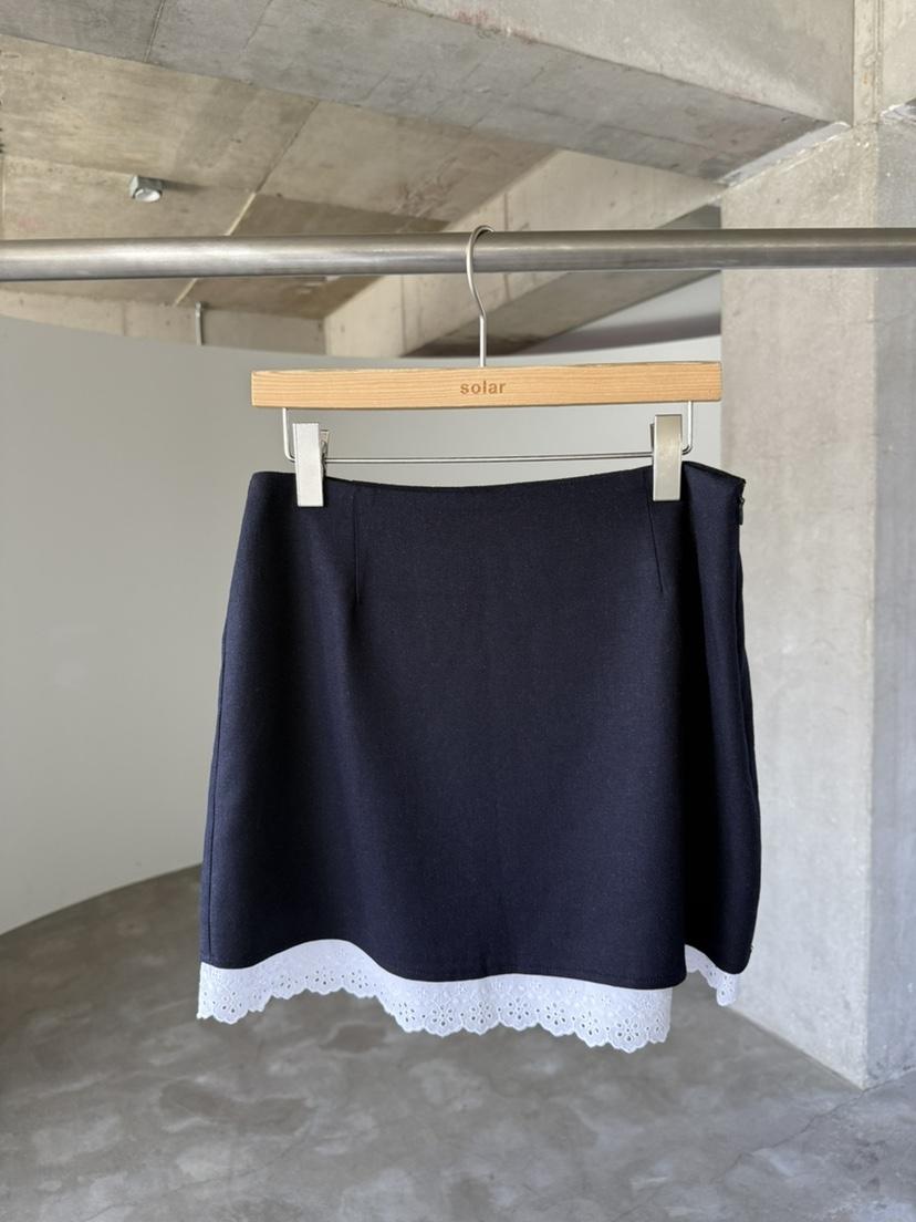 SOLAR韓國直郵女裝新品休閑熱賣職業時尚26夏季26春夏短裙亞麻SOLAR短裙