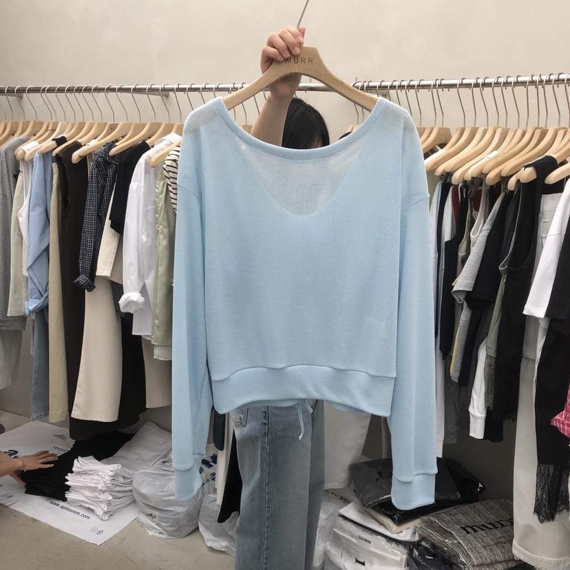 MURR東大門實拍女士新品真品職業推薦熱賣時尚休閑長袖T恤MURR長袖T恤