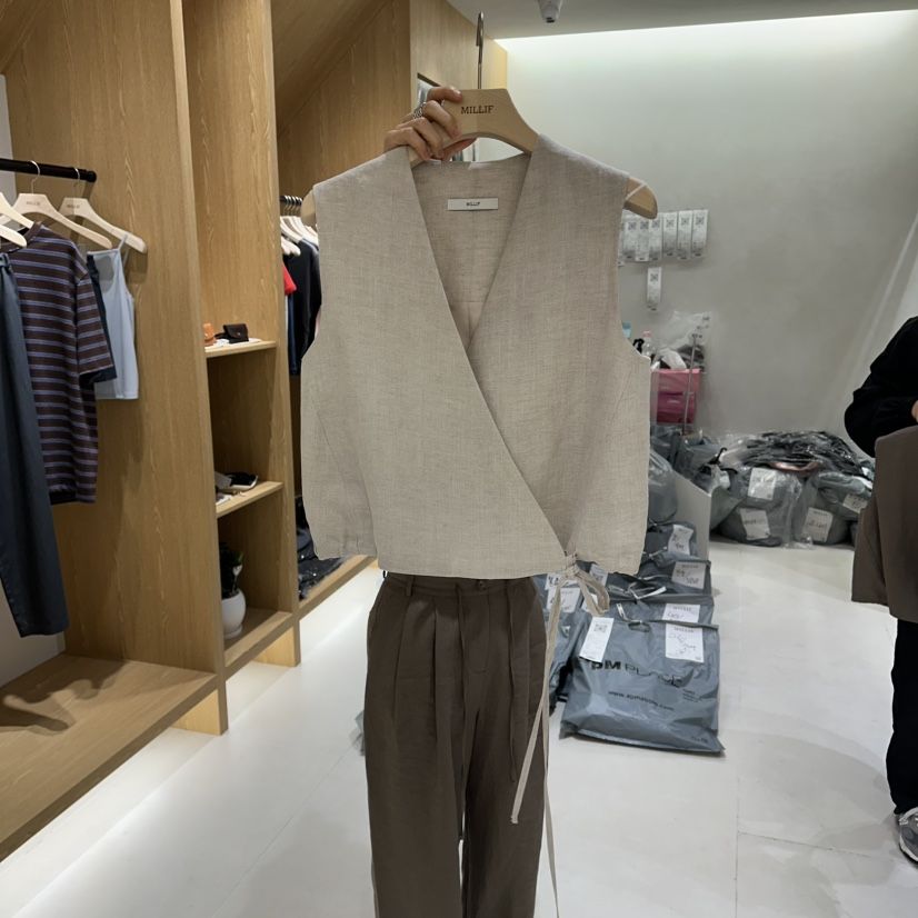 MILLIF韓國代購女裝新品人氣職業時尚熱賣推薦休閑26春夏馬甲MILLIF馬甲