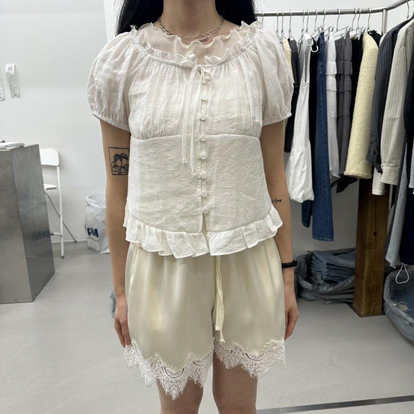 ENHANCE韓國直郵女裝新款人氣休閑職業熱賣26春夏襯衫蕾絲衫ENHANCE/HOPESMORE襯衫/蕾絲衫