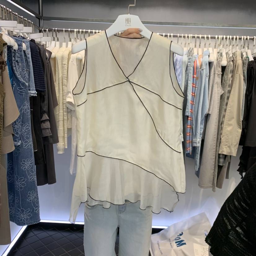 OUS/INCH-L韓國東大門代購女裝新品職業推薦吊帶背心天絲OUS/INCH吊帶/背心