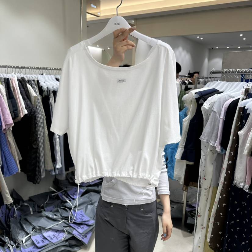 BENE韓國直郵實拍女士新款時尚休閑人氣26春夏26夏季推薦T恤BENET恤