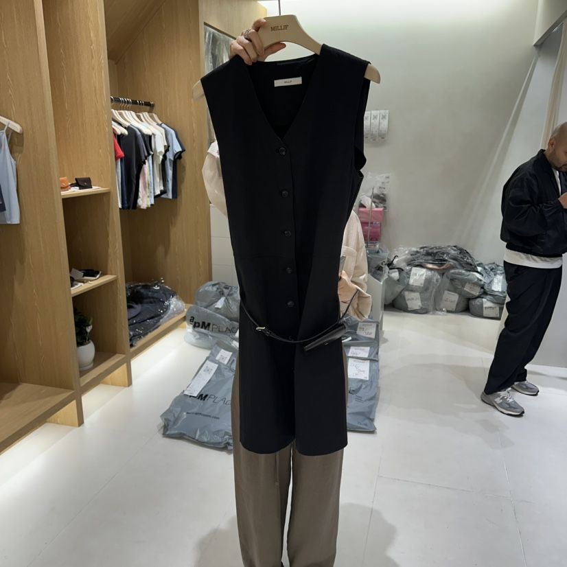 MILLIF韓國代購女士新款26春夏26夏季人氣連衣裙不含腰帶MILLIF連衣裙