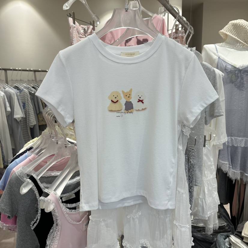 MIMME/LOOKK韓國代購女士新款26夏季休閑推薦26春夏職業T恤MIMME/LOOKKT恤