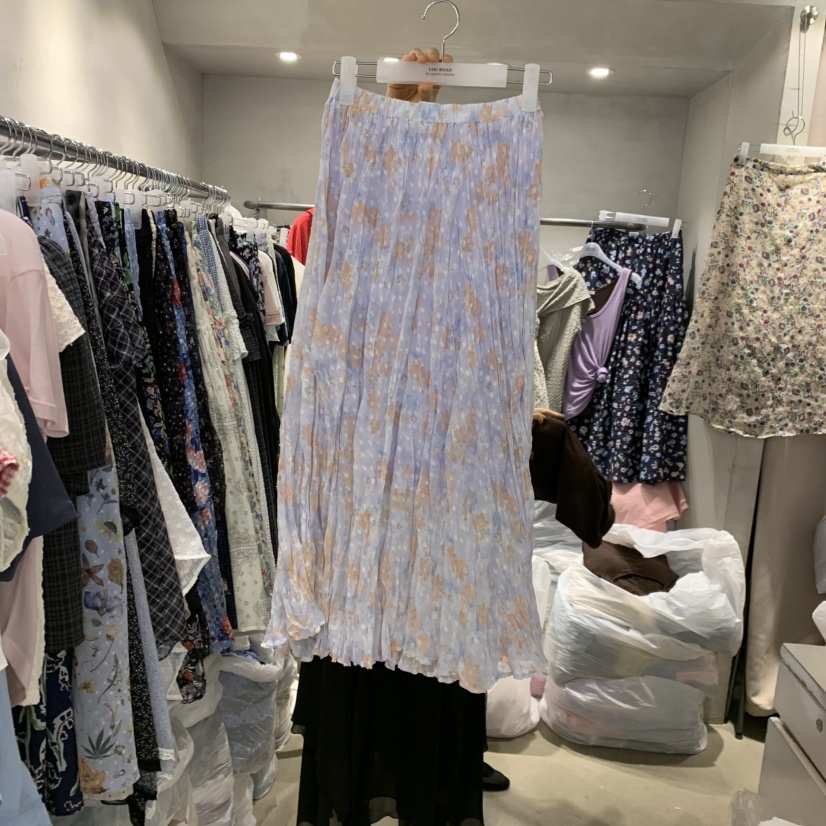 LOGROAD韓國直郵女裝新品人氣推薦職業休閑26夏季26春夏長裙LOG ROAD長裙