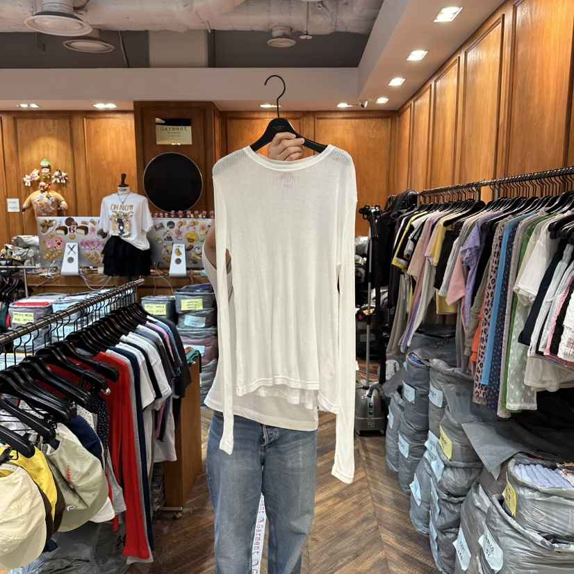GARMENT-P韓國直郵女裝新品時尚職業休閑人氣26夏季長袖T恤GARMENT長袖T恤