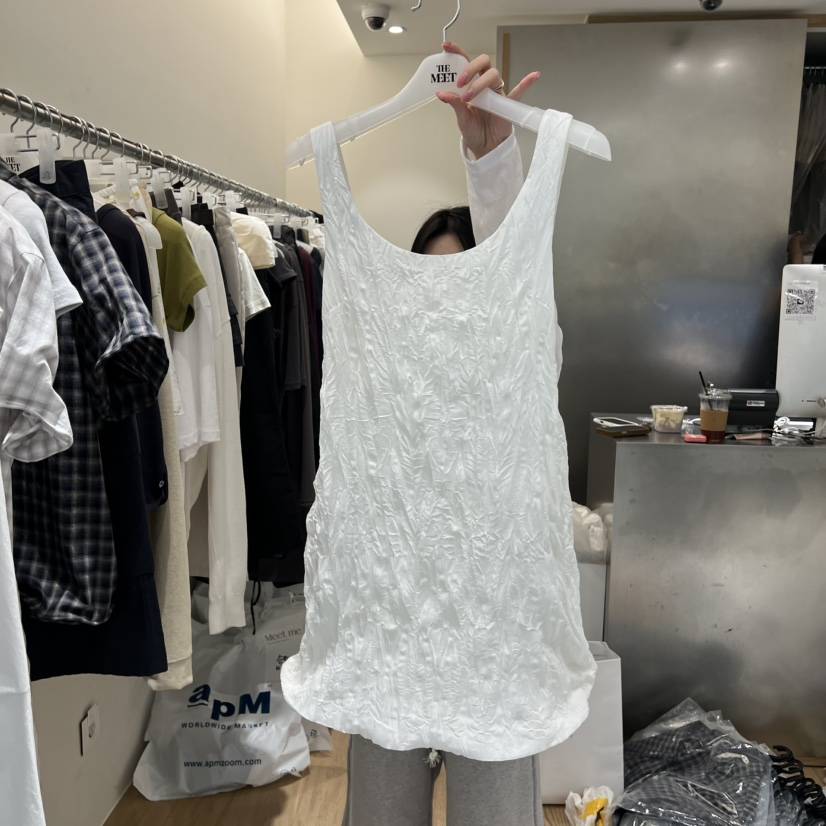 MEET ME韓國直郵女士新品職業人氣熱賣26春夏連衣裙褶皺MEET ME連衣裙