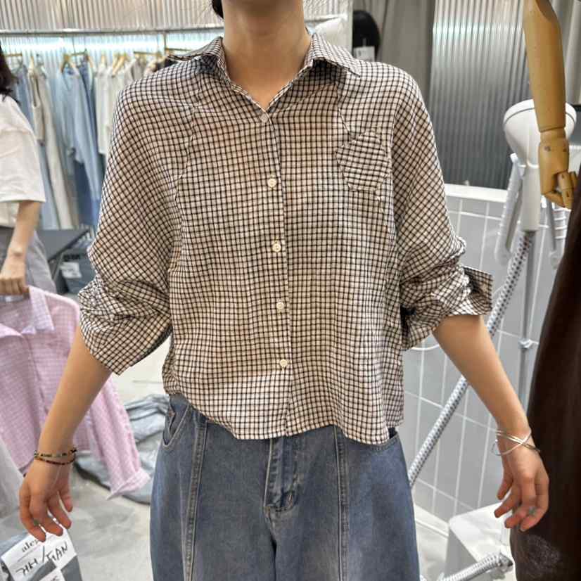 ALEGRE韓國代購女裝新款職業熱賣26春夏時尚26夏季襯衫蕾絲衫ALEGRE襯衫/蕾絲衫