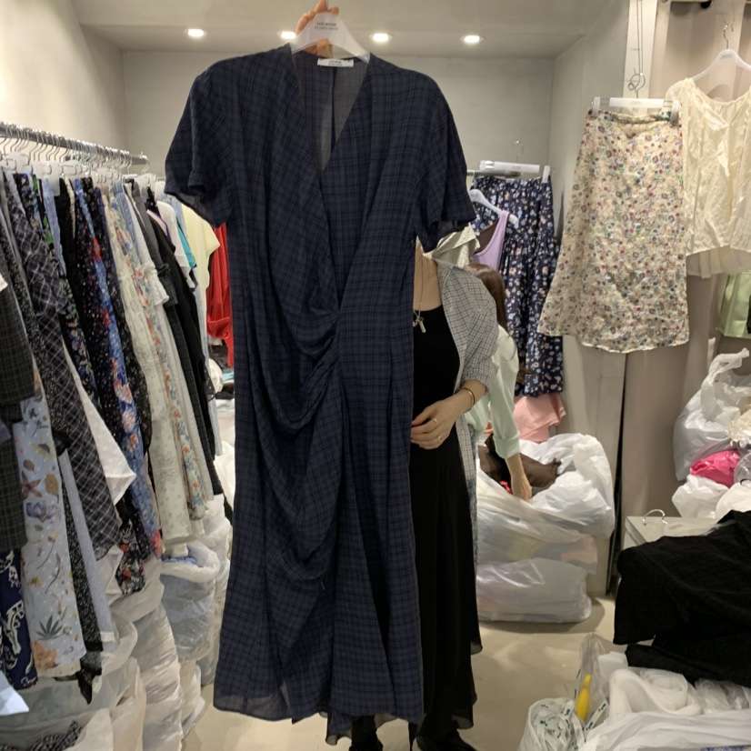 LOGROAD韓國東大門直郵女士新品26夏季26春夏時尚職業連衣裙LOG ROAD連衣裙