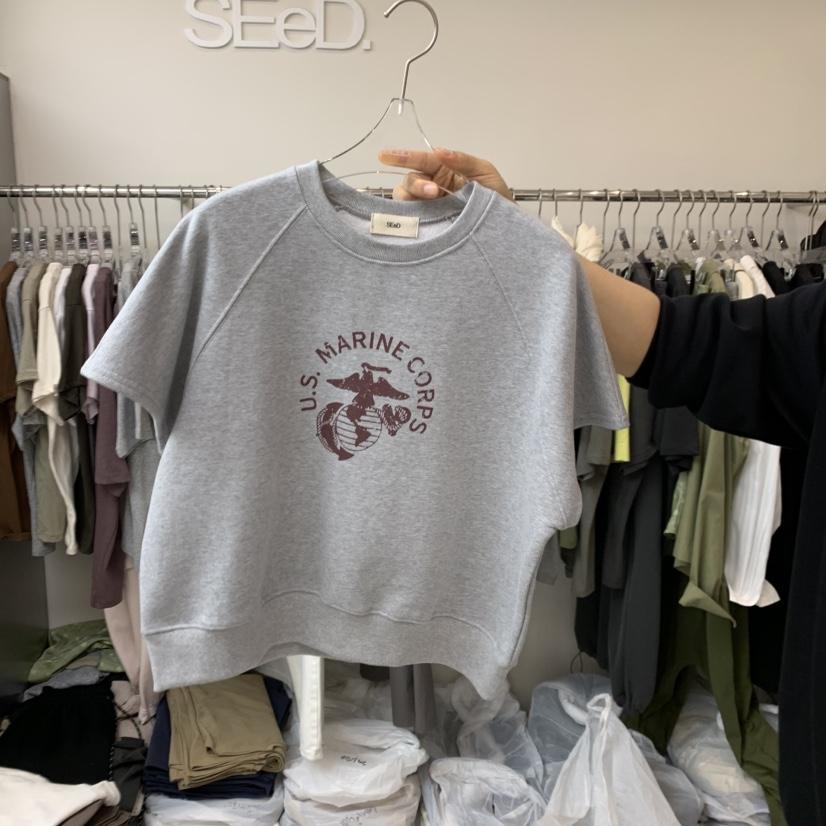 LEESEED-A韓國代購女裝新款休閑人氣職業推薦時尚T恤海軍SEeD/LEESEEDT恤