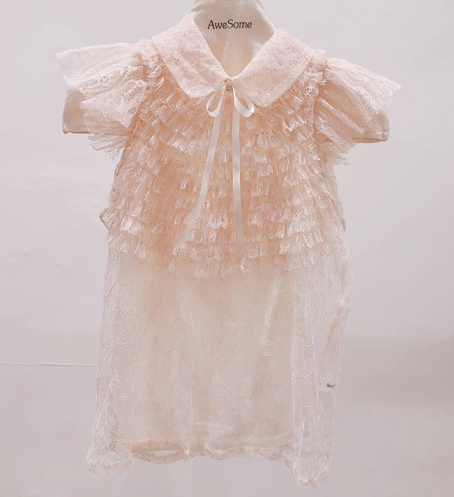 AWESOME-P韓國東大門直郵女裝新品時尚套裝荷葉邊蝴蝶結AWESOME-P套裝