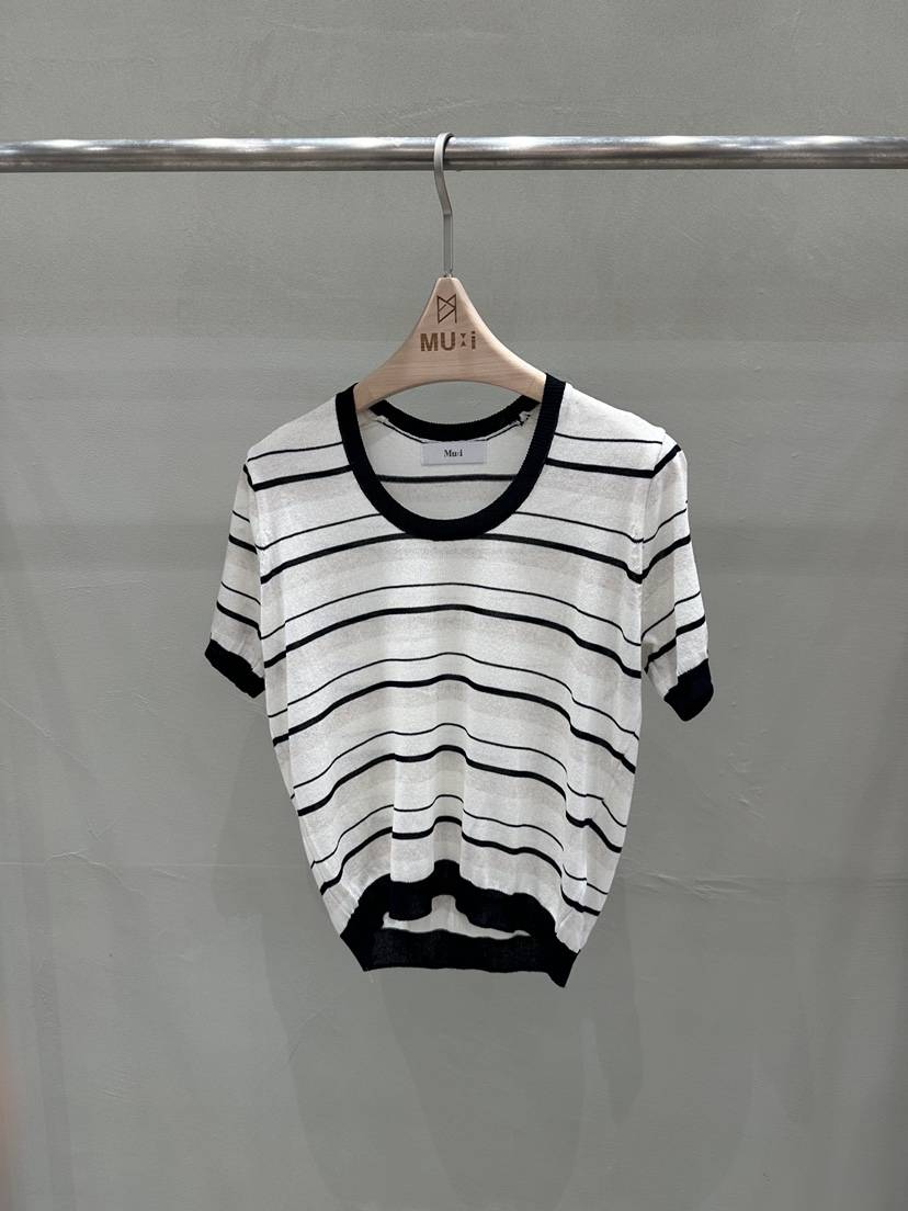 THE MUI韓國直郵女裝新款熱賣人氣26春夏26夏季針織衫條紋THE MUI針織衫