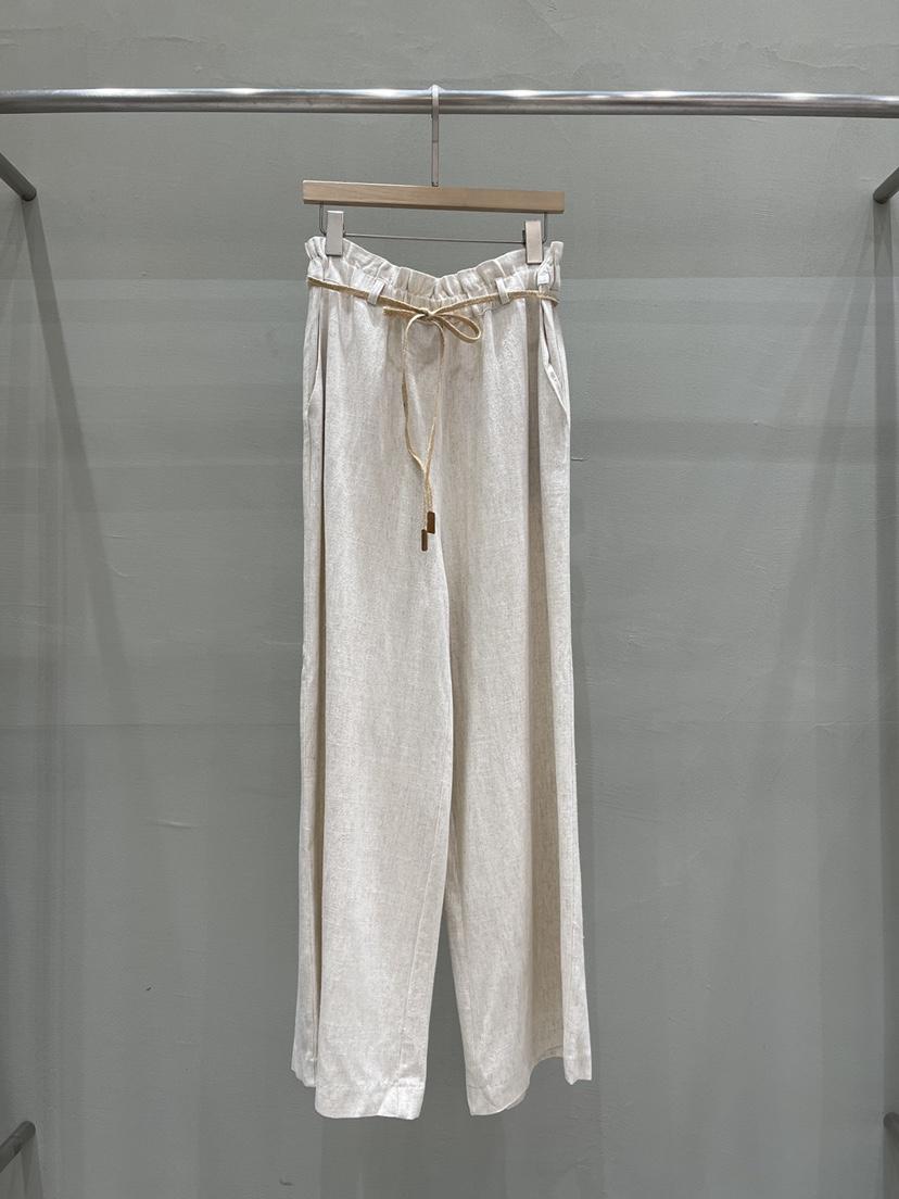 THE MUI韓國東大門代購女士新款職業26春夏休閑褲含腰繩亞麻THE MUI休閑褲