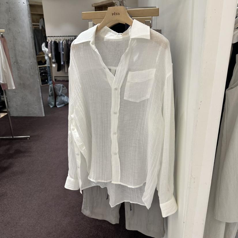 PITA/THEVERLIN韓國直郵女士新品人氣推薦襯衫蕾絲衫亞麻PITA/THEVERLIN襯衫/蕾絲衫