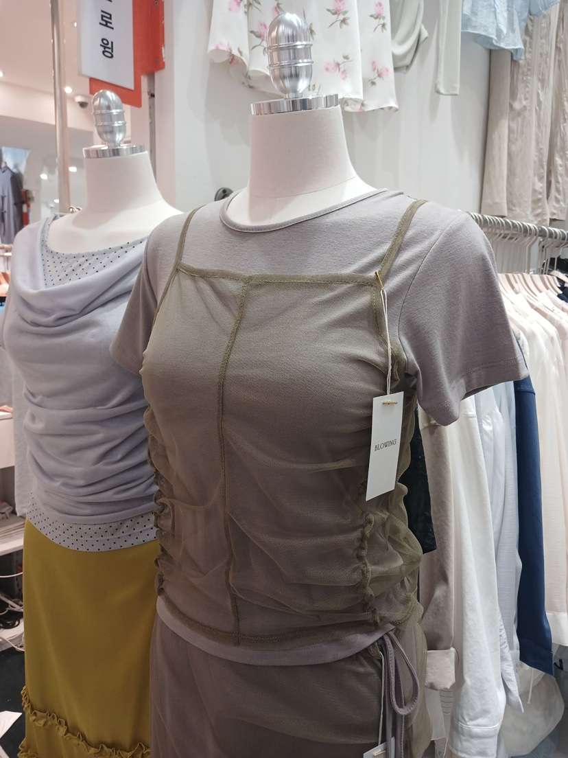 BLOWING韓國代購女裝新款熱賣推薦時尚職業人氣26春夏T恤網眼BLOWINGT恤