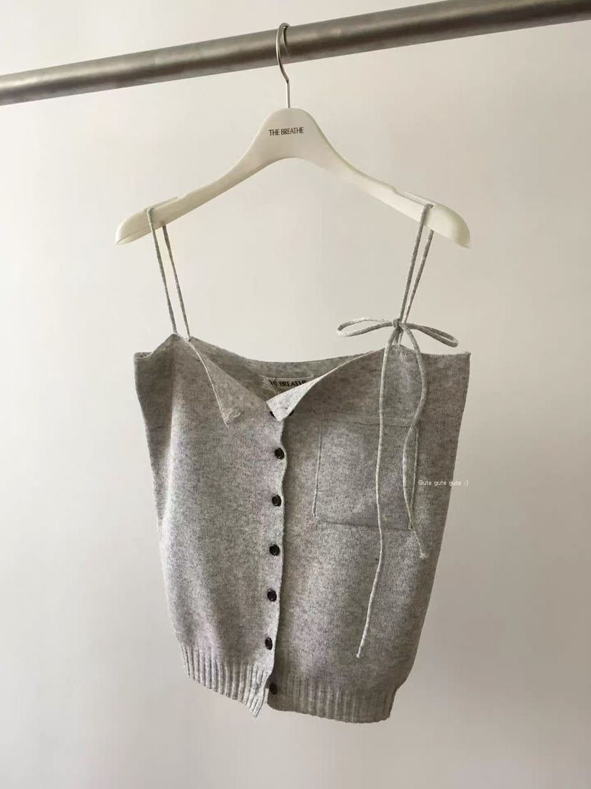 BREATHE韓國直郵女裝新品休閑26夏季26春夏人氣吊帶背心開衫BREATHE吊帶/背心