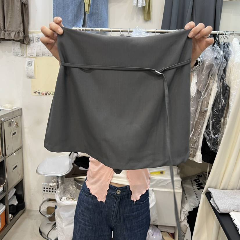 BILLION-L東大門實拍韓國女士新款人氣26夏季裙褲含腰帶系帶BILLION-L裙褲