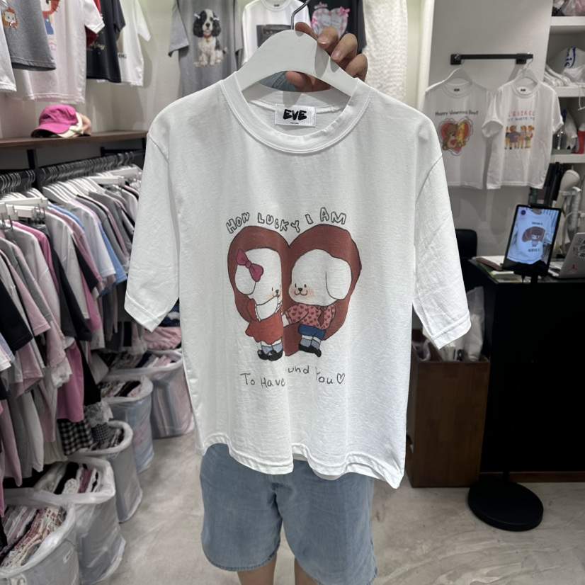 EVE東大門實拍女士新款26春夏人氣時尚職業推薦真品休閑T恤EVET恤