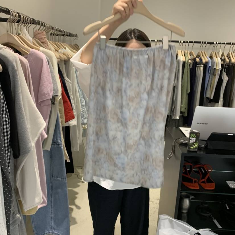 PLATE韓國代購女裝新款職業休閑26夏季推薦時尚半身裙中短裙PLATE半身裙/中短裙