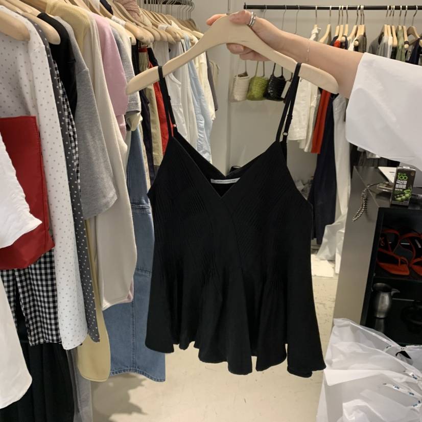 PLATE東大門實拍韓國女士新品26夏季26春夏人氣職業吊帶背心PLATE吊帶/背心