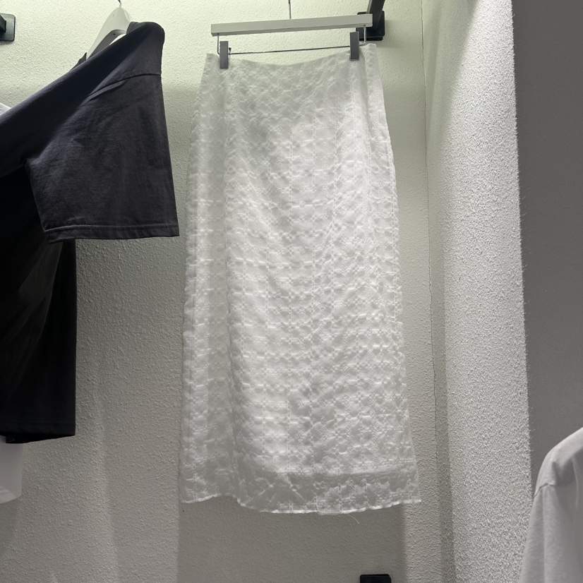 EVE東大門實拍韓國女士新款職業推薦人氣休閑長裙網狀雙層EVE長裙