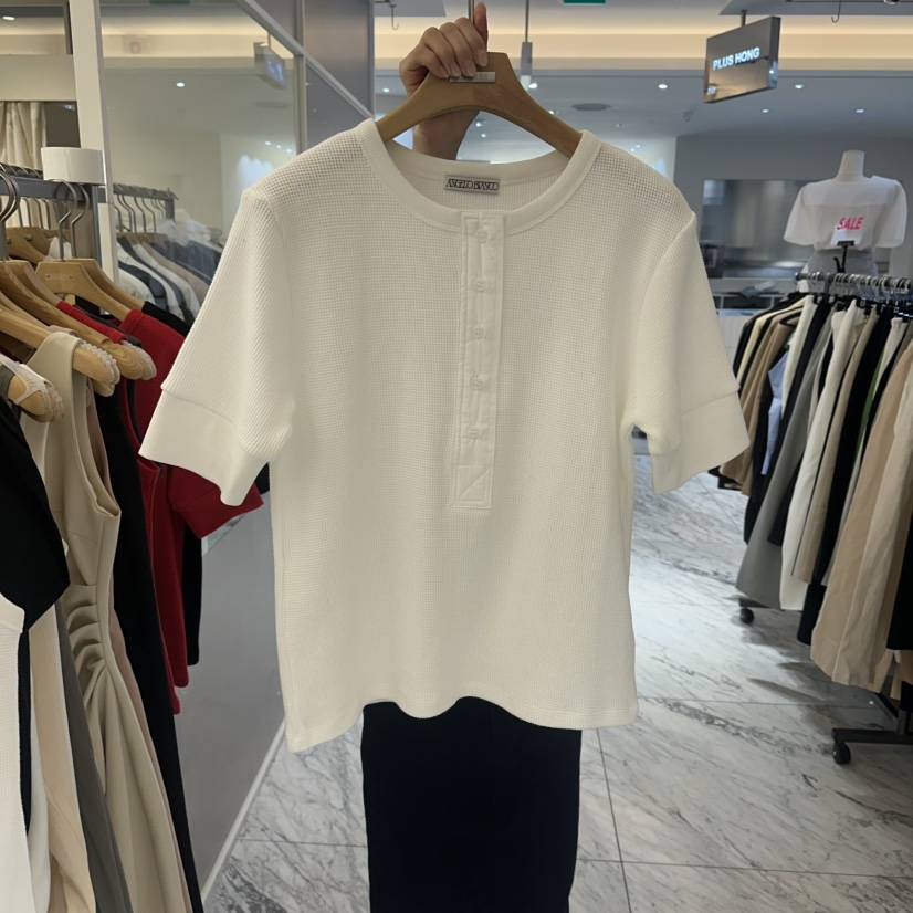 MER韓國代購女裝新品人氣時尚26夏季熱賣26春夏休閑職業T恤MER/ANGELO BIANCOT恤