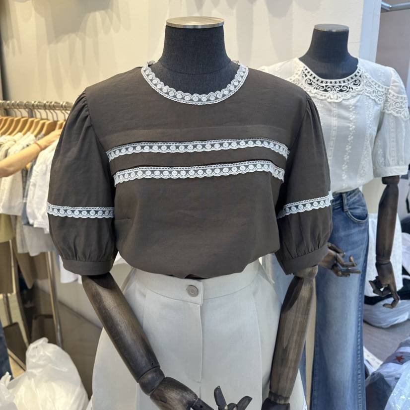 2nd B-S韓國直郵女裝新品熱賣休閑時尚26夏季襯衫蕾絲衫2nd B-S襯衫/蕾絲衫