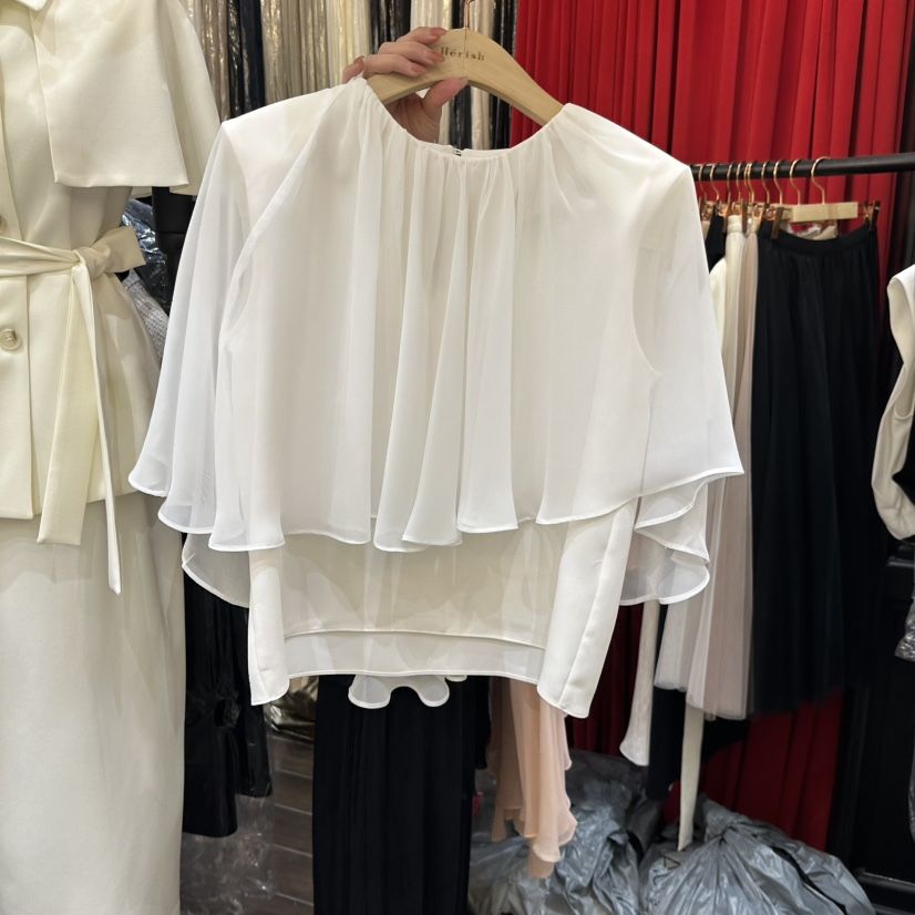 HERISH韓國直郵女士新款熱賣26夏季休閑襯衫蕾絲衫披肩雪紡Haute-Herish-Q襯衫/蕾絲衫