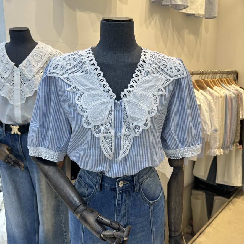 2nd B-S韓國東大門代購女裝新品休閑時尚26夏季襯衫蕾絲衫2nd B-S襯衫/蕾絲衫