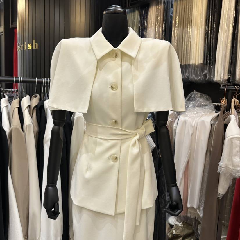 HERISH-HAUTE韓國直郵實拍女士新款26夏季時尚夾克披肩腰帶Herish-Haute-A夾克