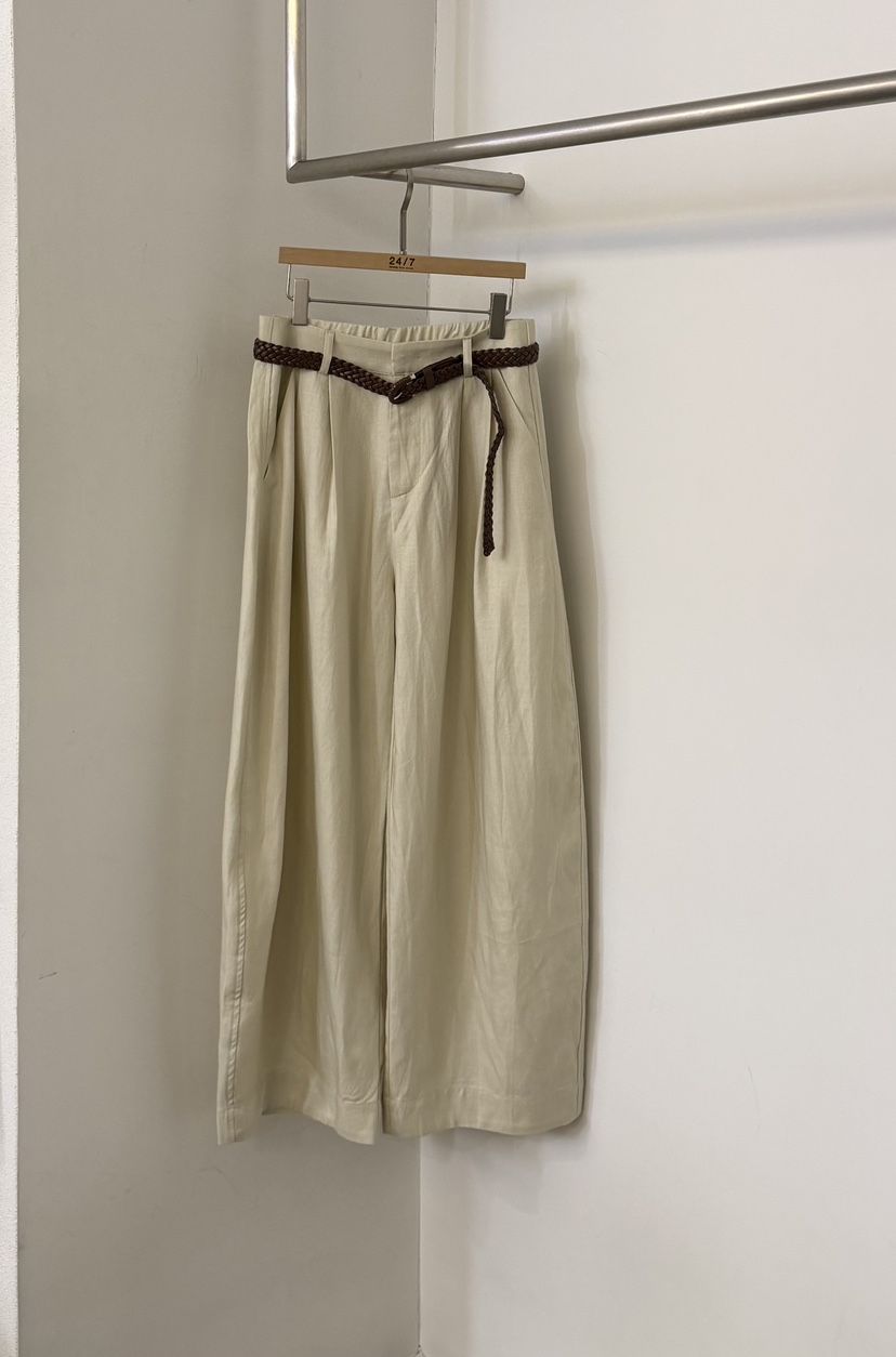 TWENTY FOUR SEVEN24-7東大門實拍韓國女士新品熱賣休閑褲亞麻布TEWNTY FOUR SEVEN24-7休閑褲