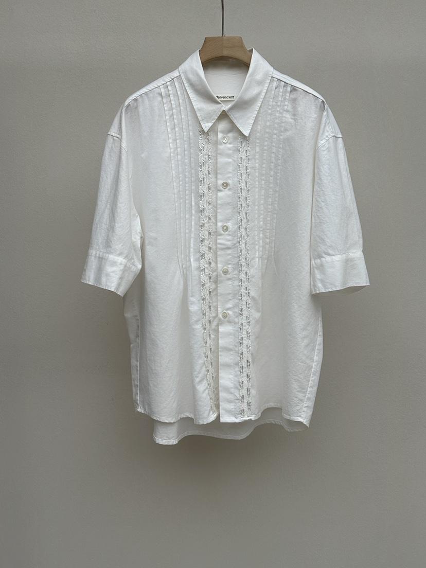 EFFERVESCENT韓國直郵女士新品推薦人氣襯衫蕾絲衫亞麻布evc/effervescent襯衫/蕾絲衫