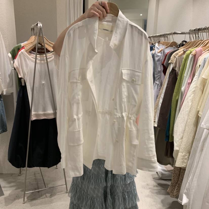 SSEMIENNE韓國直郵實拍女裝新品人氣推薦職業26春夏夾克亞麻SSENIQUE/SSEMIENNE夾克