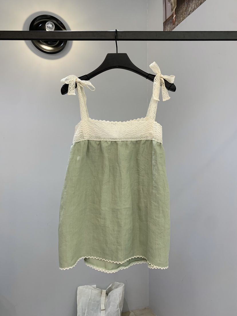 SOFTNESS東大門實拍韓國女裝新品熱賣推薦吊帶背心蕾絲亞麻Softness/Cosmic吊帶/背心