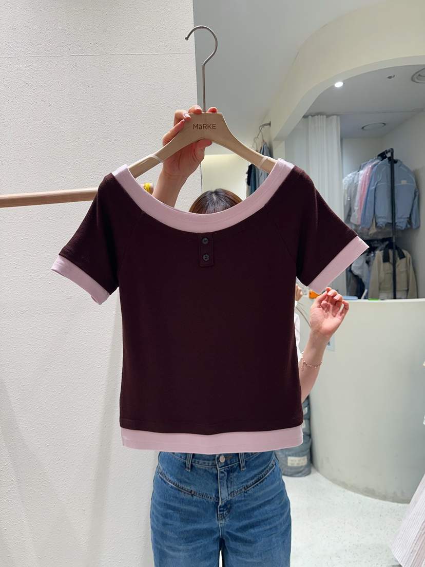 MARKE-P韓國直郵女裝新品職業26春夏真品人氣休閑時尚T恤MARKE-PT恤